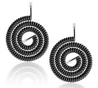 Toaluea 2 Pièces Câbles Téléphoniques RJ9 RJ10 RJ22 4P4C, 3 Mètre Cordon Telephone Spiralé, Cable Téléphone Torsadé, Câble Combiné Téléphonique Fixes pour Téléphone Fixe Bureau Domicile