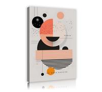 TOANGWALL Abstrait Formes géométriques Toile Art mural Mid Century Modern Style Mural Photos Œuvres d’art Affiches Peinture pour salle à manger Décor 40x60cm Cadre intérieur