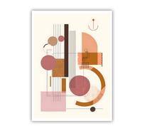 TOANGWALL abstrait géométrique design toile art mural Mid-Century Modern Style œuvres d’art impressions contemporain murale pour appartement bureau chambre à coucher décor 50x75cm sans cadre