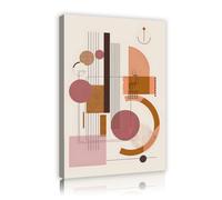 TOANGWALL abstrait géométrique design toile art mural Mid-Century Modern Style œuvres d’art impressions contemporain murale pour appartement bureau chambre à coucher décor 50x75cm cadre intérieur