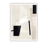 TOANGWALL abstrait neutre géométrique toile murale art moderne minimaliste noir et blanc image œuvres d’art impressions mural affiche peinture pour dortoir décor 50x75cm sans cadre