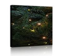 TOANGWALL arbre de Noël toile art mural arbre de pin œuvres d’art impressions moderne style minimaliste affiche peinture pour buanderie Décor intérieure 95x95cm cadre intérieur