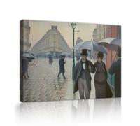 TOANGWALL Caillebotte Impressionnisme Toile Rue Paris Pluie 50x60cm