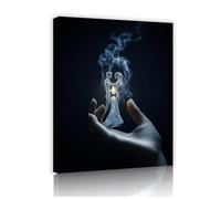 TOANGWALL Couple romantique de chandelles Art mural Mural Fresques abstraites surréalistes Affiches Peinture moderne Œuvres d’art pour salon Chambre décoration intérieure 80x95cm