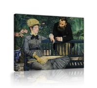 TOANGWALL Edouard Manet Au jardin d'hiver Toile Art mural 85x100cm