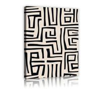 TOANGWALL Estampes tribales modernes sur toile Labyrinthe Art mural en ligne abstraite Murale géométrique ethnique Image esthétique Affiche unique pour la décoration du couloir 60x90cm