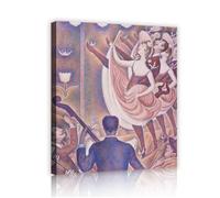 TOANGWALL Georges Seurat Le Chahut Toile Art Murale Réception Néo Impressionnisme Cabaret Danseuse Peinture pour Galerie Décor 85x100cm