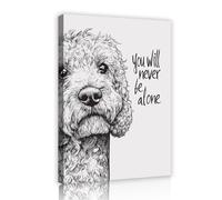 TOANGWALL Illustration inspirante de chien Toile Art mural Fresques motivantes d’animaux de compagnie Affiches Tableaux de peinture Œuvres d’art Imprimés pour la décoration de chevet 40x60cm