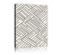 TOANGWALL Impressions modernes sur toile de Labyrinthe Quadrillage abstrait Lignes murales Géométrie minimaliste Fresque graphique Affiche stylée pour décor de bureau dans le couloir 80x120cm