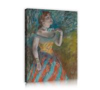 TOANGWALL Le Chanteur Vert Toile Impression Edgar Degas 90x110cm