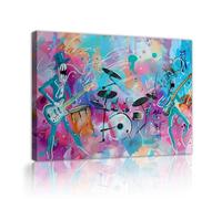 TOANGWALL Musique abstraite Thème Thème Toile Art mural Fresque d’artiste vibrante Œuvres d’art contemporaines Affiches colorées Peinture pour la décoration du bureau 40x50cm