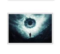 TOANGWALL Mystique Oeil Vue Toile Art Mural Surréaliste Paysage Affiche Impressions Contemporain Murale Fantaisie Oeuvre Pour Salon Chambre Bureau Décor 40x70cm Sans Cadre