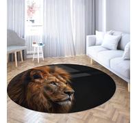 TOANGWALL Tapis Rond antidérapant de Style de Luxe 170cm Moquette Circulaire Douce Lavable à Poil Bas pour Salon Cuisine Chambre Chambre