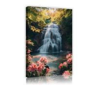 TOANGWALL Toile de cascade Art mural Images de paysages nature Gravures Œuvres de scène forestière Affiche Peinture pour salon Chambre décoration de la maison 70x100cm