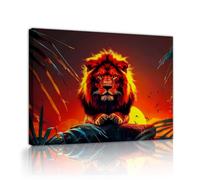 TOANGWALL Toile de coucher de soleil Lion peinture murale de faune sauvage images d’animaux illustrations d’œuvres d’art grandes affiches nature peintures pour la décoration du salon 40x50cm
