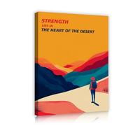 TOANGWALL Voyage dans le désert Toile Art mural Randonnée Aventure dans le désert Photos d’affiches paysagères Illustrations inspirantes pour la décoration du bureau à domicile 40x50cm