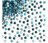 TOAOB 100 pcs Perles Apatite Naturelles Bleue 4 mm Perles Pierre Rondes en Vrac de Pierres Gemme Énergie Guérison pour Fabrication de Bijoux Collier Bracelet Boucle D'oreille