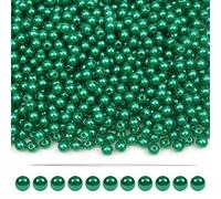 TOAOB 1000pcs Perles de Plastique Perles de Nacrées Rondes Vert Imitation