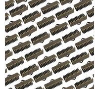 TOAOB 100pcs Bronze Antique 16mm Ruban Extrémités Attaches Fermoir de bracelet Pince en métal Griffe Embouts pour Fabrication de Bijoux débutants