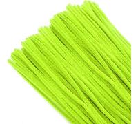 TOAOB 100pcs Fil Chenille Jaune Fluorescent Tiges de Fils Chenille Cure Pipes Cleaner Assorties Cleaners Crafts Set 6mm x 300mm pour DIY Artisanat Décoration Fournitures Loisirs Creatifs