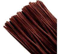 TOAOB 100pcs Fil Chenille Tiges de Fils Chenille Marron Cure Pipes Cleaner Couleurs Assorties Cleaners Crafts Set 6mm x 300mm pour DIY Artisanat Décoration Fournitures Loisirs Creatifs