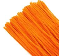 TOAOB 100pcs Fil Chenille Tiges de Fils Chenille Orange Cure Pipes Cleaner Couleurs Assorties Cleaners Crafts Set 6mm x 300mm pour DIY Artisanat Décoration Fournitures Loisirs Creatifs
