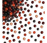 TOAOB 100pcs Perles Agate Indienne Naturelle 6mm Agate Rouge Noire de Perle Pierre Rondes en Vrac de Cristal Précieuses Énergie Beads pour Fabrication de Bijoux Collier Bracelet Boucle D'oreille