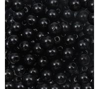 TOAOB 100pcs Perles en Bois Rondes Naturel Noir 16mm Gros Trou Perles Spacer en Vrac Perle Bois Non Peinte pour Fabrication de Bijoux Bracelets DIY Artisanat