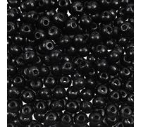 TOAOB 100pcs Perles en Bois Rondes Naturel Noir 6mm Gros Trou Perles Spacer en Vrac pour Fabrication de Bijoux Bracelets DIY Artisanat