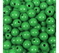 TOAOB 100pcs Perles en Bois Rondes Naturel Vert 16mm Gros Trou Perles Spacer en Vrac Perle Bois Non Peinte pour Fabrication de Bijoux Bracelets DIY Artisanat