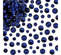TOAOB 100pcs Perles Pierre Naturelles 4mm à 8mm Lapis Lazuli Bleu Rondes en Vrac de Pierres Précieuses Gemme Énergie Perles Guérison pour Fabrication de Bijoux Collier Bracelet Boucle D'oreille