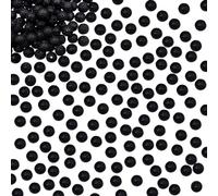 TOAOB 100pcs Perles Pierre Naturelles Pierre de Lave Noires pour Bracelet Perles Rondes 4mm pour Fabrication de Bijoux Accessoires Loisirs Créatifs Collier Chakra