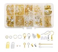 TOAOB 1120pcs Kit de Fabrication de Bijoux Faisant Starter Kit Accessoire | Creation Bijoux Ton Or Argent pour DIY Colliers Boucles D'Oreilles Bracelets des Breloques