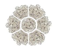 TOAOB 150pcs Anneau Double Jonction en Metal Anneau Ouvert Split Jump Ring Connecteur Chaine Links Argent 10mm pour Port Clés Collier Bracelet Boucles d'Oreilles Artisanat Fabrication de Bijoux