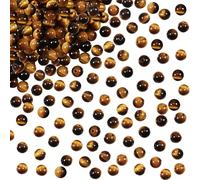 TOAOB 200pcs Perles Pierre Naturelles 4mm Oeil de Tigre Jaune Rondes en Vrac de Pierres Précieuses Gemme Énergie Bead pour Fabrication de Bijoux Collier Bracelet Boucle D'oreille