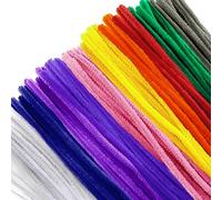 TOAOB 200pcs Tige de Fil Chenille Colorés Loisirs Creatifs Cure Pipes Chenilles 6mm x 300mm pour Bricolage Créatif Artisanat Fleurs Animaux Décoration Fournitures
