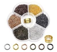 TOAOB 2400pcs Anneau de Jonction Anneau Ouvert Jump Ring En Métal Connecteur de Bijoux Chaine Links Multicolore 4mm pour Collier Bracelet Fabrication de Bijoux