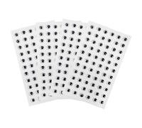 TOAOB 264Pcs Yeux Mobiles Autocollants Ronds en Plastique 6mm Wiggle Eyes pour Bricolage Scrapbooking et Arts Craft Décorations