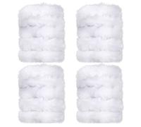 TOAOB 4 pcs Cure Pipes de 1m x 4cm Extra D'épaisseur Blanc Fil Chenille Peluche pour Les Projets D'artisanat d'art DIY pour Décoration Créative Bâtons Flous pour L'Artisanat