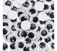 TOAOB 40 pièces 30mm Yeux Mobiles Autocollants Adhésifs en Plastique Ronds Noir Blanc pour Scrapbooking Artisanat Accessoires DIY Craft Poupées Décorations Handicraft