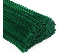 TOAOB 400pcs Fil Chenille Tiges de Fils Chenille Vert Cure Pipes Cleaner Couleurs Assorties Cleaners Crafts Set 6mm x 300mm pour DIY Artisanat Décoration Fournitures Loisirs Creatifs