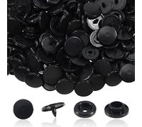 TOAOB 500 Boutons Pression Plastique Noir T5 12mm pour Accessoires Couture Vêtements DIY Craft Scrapbook