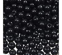 TOAOB 500pcs Perles de Verre Rondes Perles de Nacrées Assorties Noir Perles Spacer 6mm pour DIY Artisanat Colliers Bracelets Boucles d'oreilles Fabrication de Bijoux