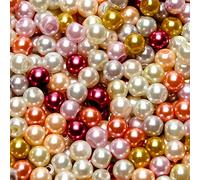 TOAOB 500pcs Perles pour Bracelets Perles Nacrées en Verre Rondes 6mm Jaune