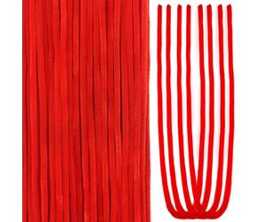 TOAOB 50pcs Fil Chenilles Rouge Cure Pipes 6x600mm Tige de Chenille Loisir Creatif Kit de Cleaners pour Décoration Festive et Travaux Manuels d’Artisanat Bricolage