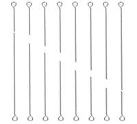 TOAOB 800pcs Épingle à œil 18 à 50 mm Broches de Tête en Alliage Épingles à Oeil Ouvert de Argent pour Bricolage Fabrication Boucle D'oreille Collier Pendentif Bijoux Artisanat