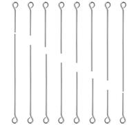 TOAOB 800pcs Épingle à œil en Acier Inoxydable 18 à 50 mm Aiguilles Tiges Clous Tête Ronde Épingles à Oeil Ouvert Argent pour Boucle D'oreille Collier Pendentif Bijoux Bricolage Artisanat Fabrication