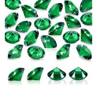 TOAOB Diamant en Acrylique 25pcs Diamants Artificiels Cristal 30mm Vert Foncé Pierres Précieuse pour Les Chasses au Trésor Pirates et Table Vase Décoration de La Maison