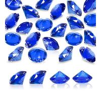 TOAOB Diamant en Acrylique 25pcs Diamants Decoration Artificiels Cristal 30mm Bleu Pierres Précieuse pour Les Chasses au Trésor Pirates et Table Vase Décoration de La Maison