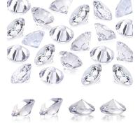 TOAOB Diamant en Acrylique 25pcs Diamants Decoration Artificiels Cristal 30mm Transparente Pierres Précieuse pour Les Chasses au Trésor Pirates et Table Vase Décoration de La Maison